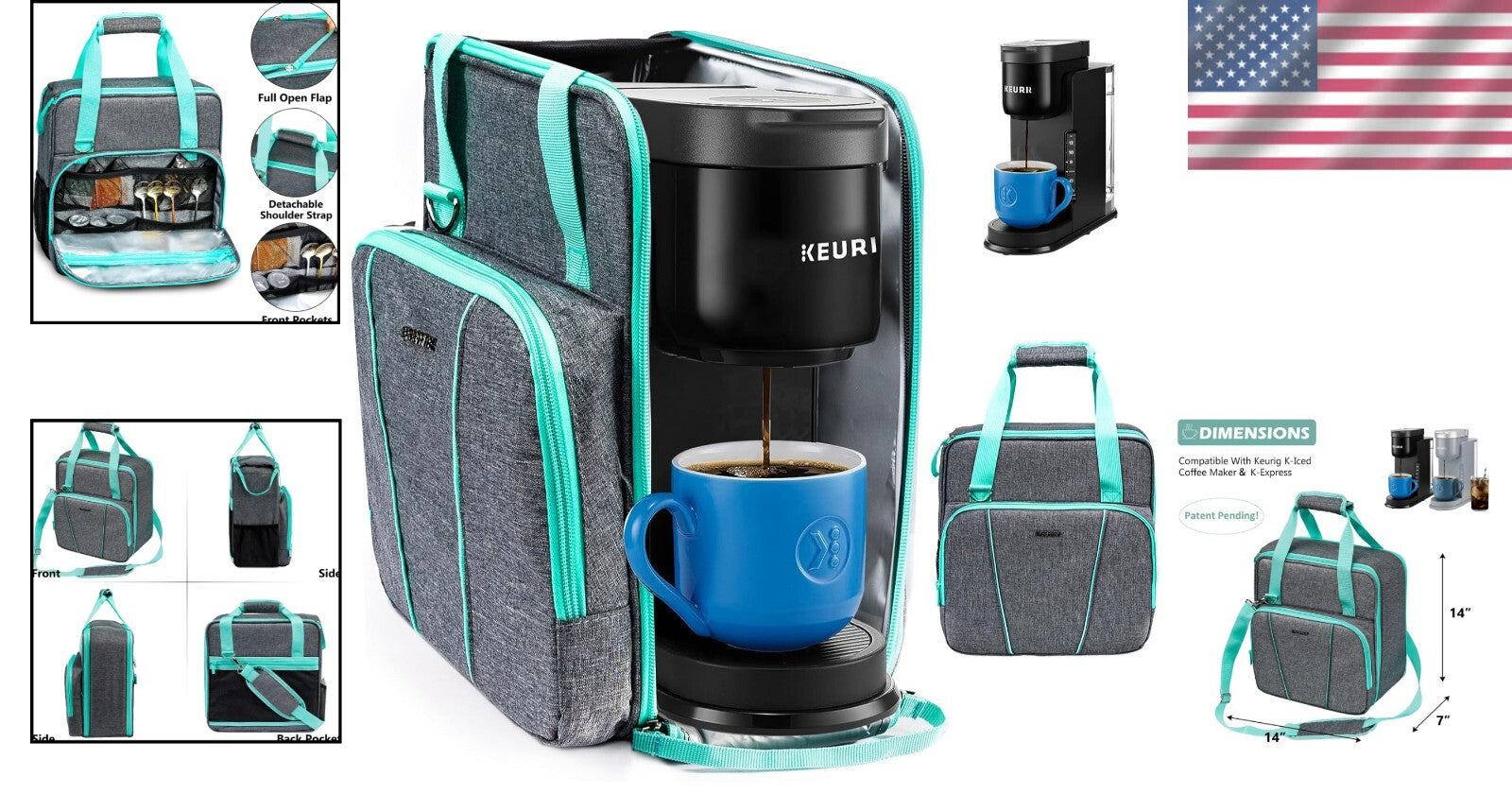 Keurig Compatible Coffee Maker Travel Bag - Lightweight and Stylish Storage Case