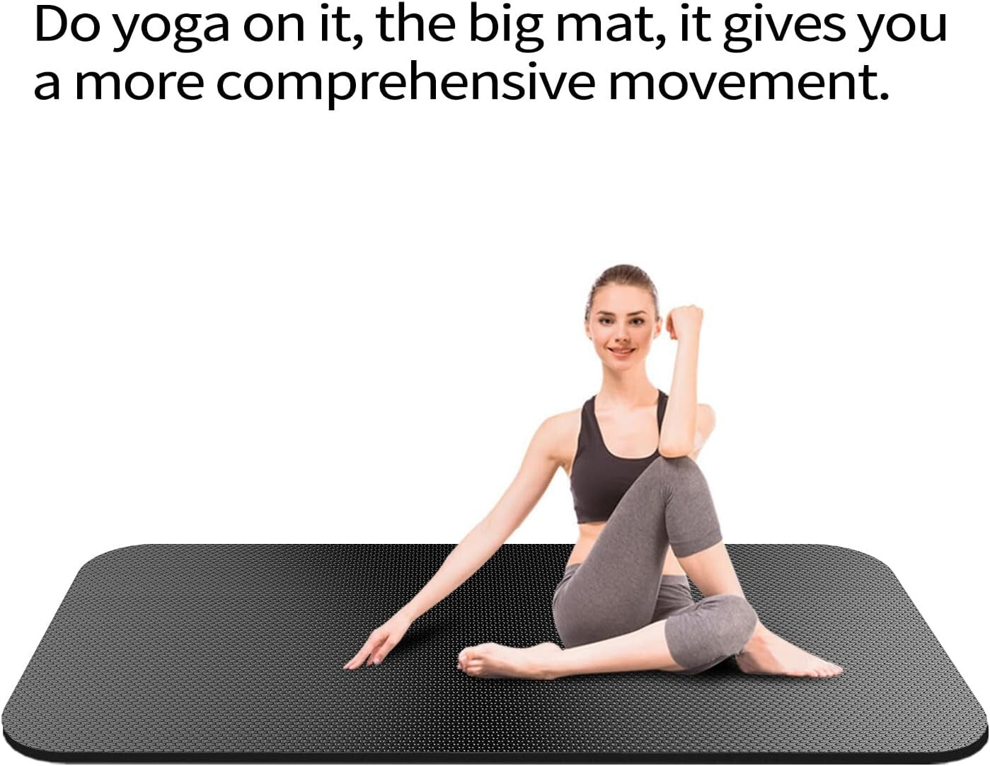 Durable PVC Exercise Mat - Noise-Reducing Workout Surface 96"L x 32"W