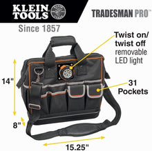 Load image into Gallery viewer, Lighted Tool Bag with Molded Bottom &amp; 31 Pockets for Ultimate Organization