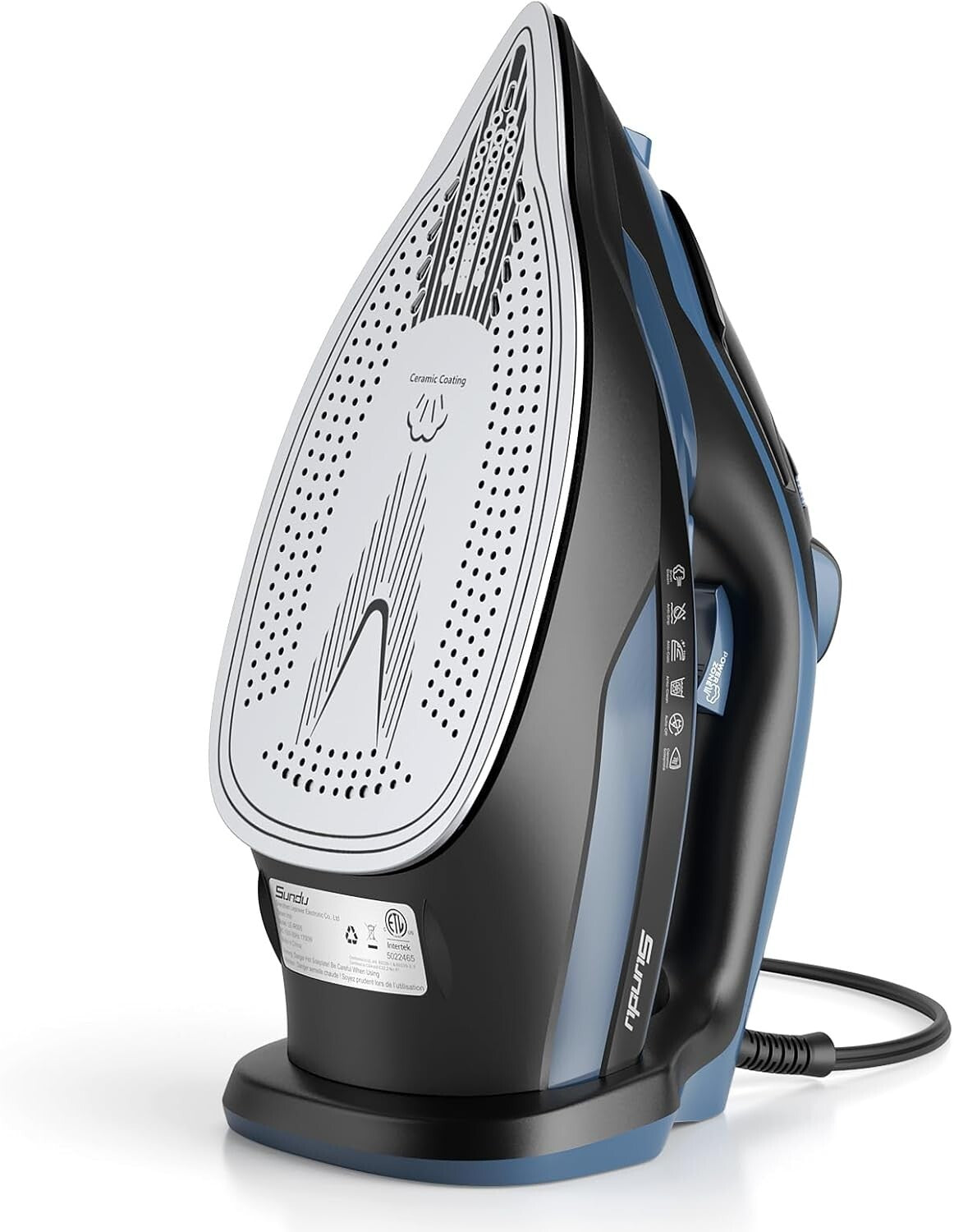 Efficient 1700W Steam Iron with Adjustable Settings & Durable Ceramic Soleplate