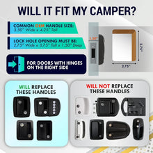Load image into Gallery viewer, Compact 100% Metal RV Door Lock with 2 Keys - Ultimate Trailer Security Solution