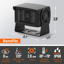 Load image into Gallery viewer, Night Vision RCA Backup Camera with Heavy-Duty Build &amp; Adjustable Guidelines