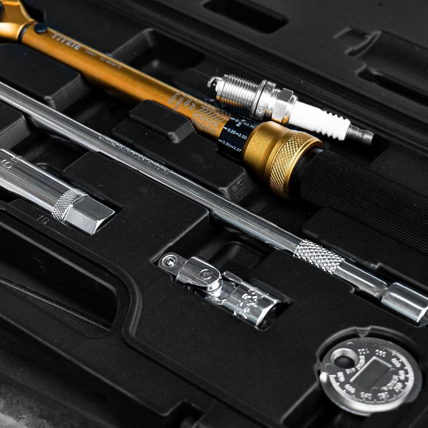 All-in-One 3/8-Inch Torque Wrench Kit with Spark Plug Sockets & Gapper Tool