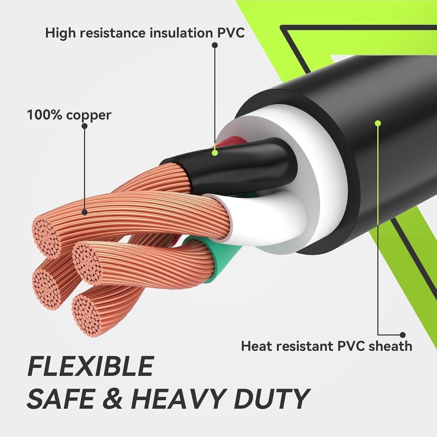 Flexible and Flame-Retardant 30 Amp Generator Cord 100ft for Safe Power Supply