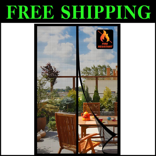 Pet-Friendly Magnetic Screen Door - Heavy-Duty Mesh Curtain, Easy Install 36x80
