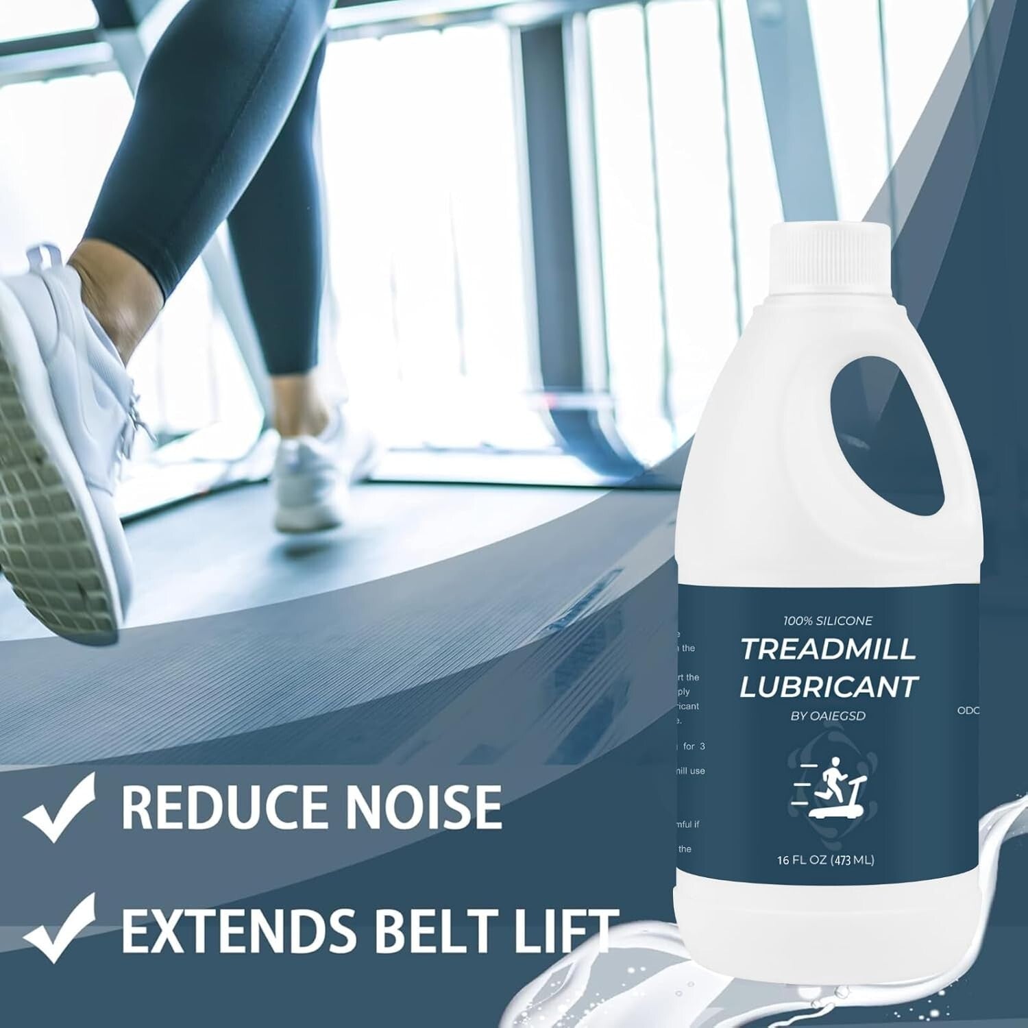 Premium 16 oz Treadmill Lubricant - Non-Toxic Silicone Oil for Every User