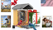 Load image into Gallery viewer, Solar-Powered Bird Feeder with 1080P Camera &amp; 32G Memory Card - Orange Elegance