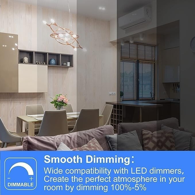 Energetic 24-Pack Dimmable LED Candelabra Bulbs B10, Daylight 5000K E12 Base