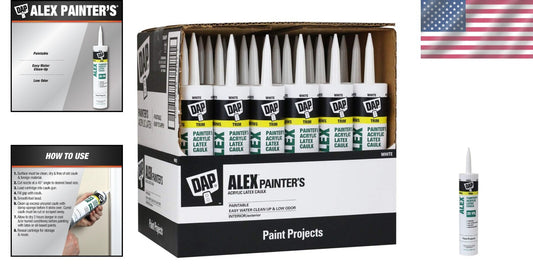 All-Purpose White Acrylic Latex Caulk 10.1 Oz - Paintable & Weather-Resistant