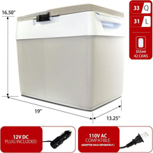 Load image into Gallery viewer, 33 qt Electric Cooler/Warm with Split Lid Design – Ideal for Picnics &amp; Camping