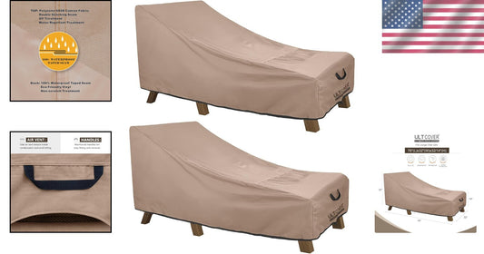 Solid Brown Outdoor Chair Covers - Heavy-Duty Protection for 76" x 32" Chairs