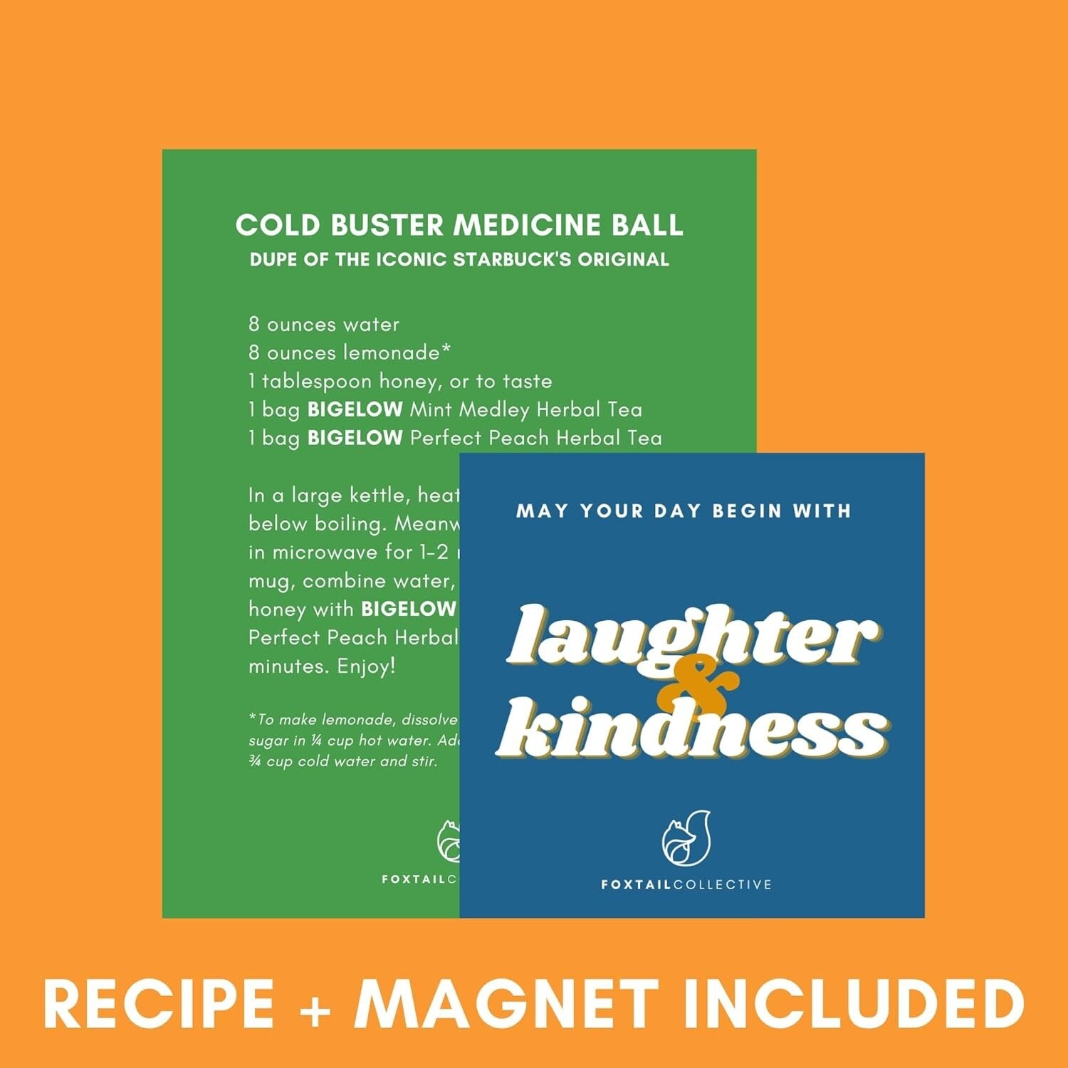 Bigelow Medicine Ball Cold Buster Tea Bundle: 28 Mint Medley & 20 Perfect Peach
