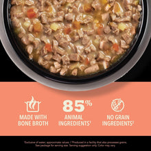 Load image into Gallery viewer, High Protein Salmon &amp; Chicken Recipe Cat Food in Rich Beef Bone Broth - 12 Cans