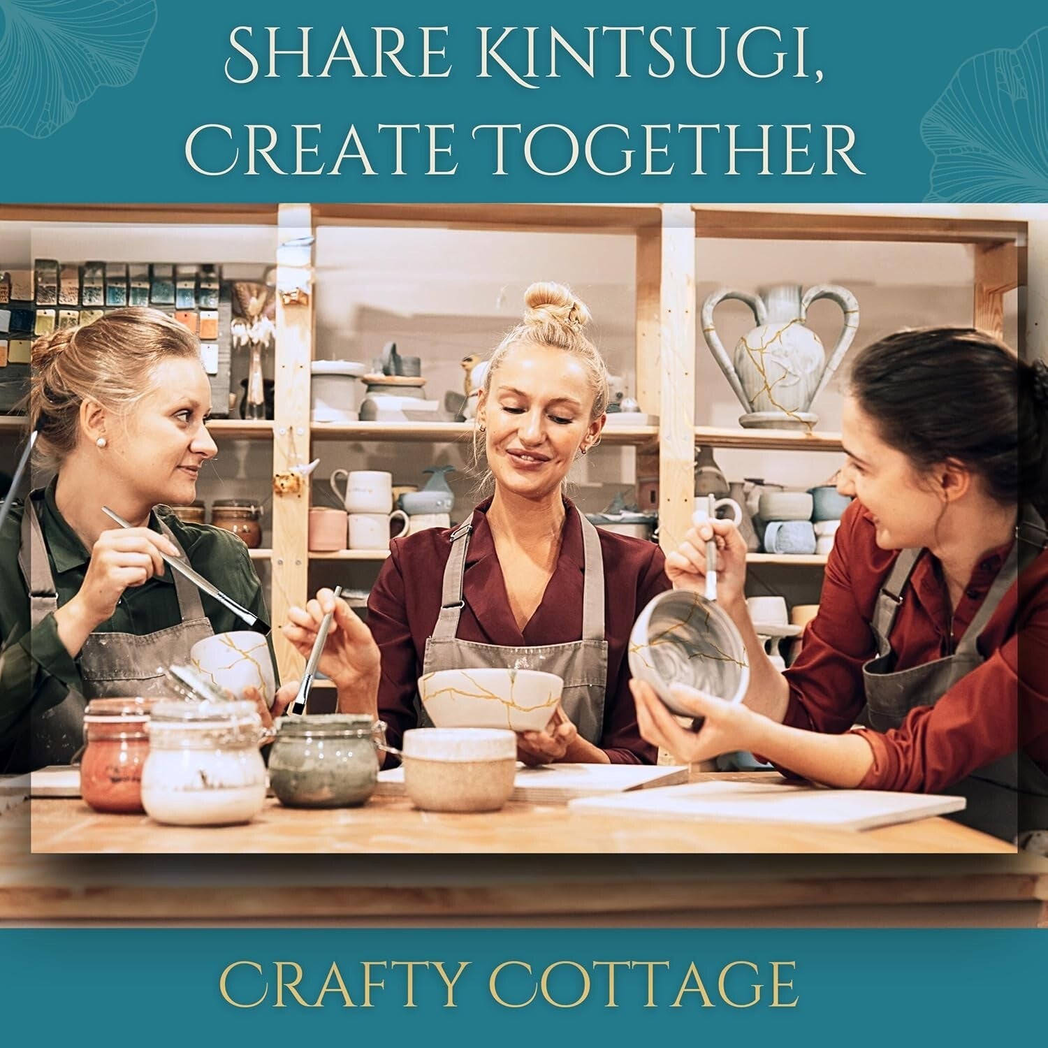 All-in-One Kintsugi Ceramic Repair Kit with Epoxy Glue, Tools & Instructions