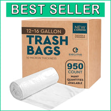 Load image into Gallery viewer, Reliable 12-16 Gallon Clear Garbage Bags, 950 Count - Smart and Strong Disposal
