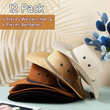 Load image into Gallery viewer, Versatile Cowboy Hats and Bandanas Bundle - Ideal for Parties &amp; Gatherings