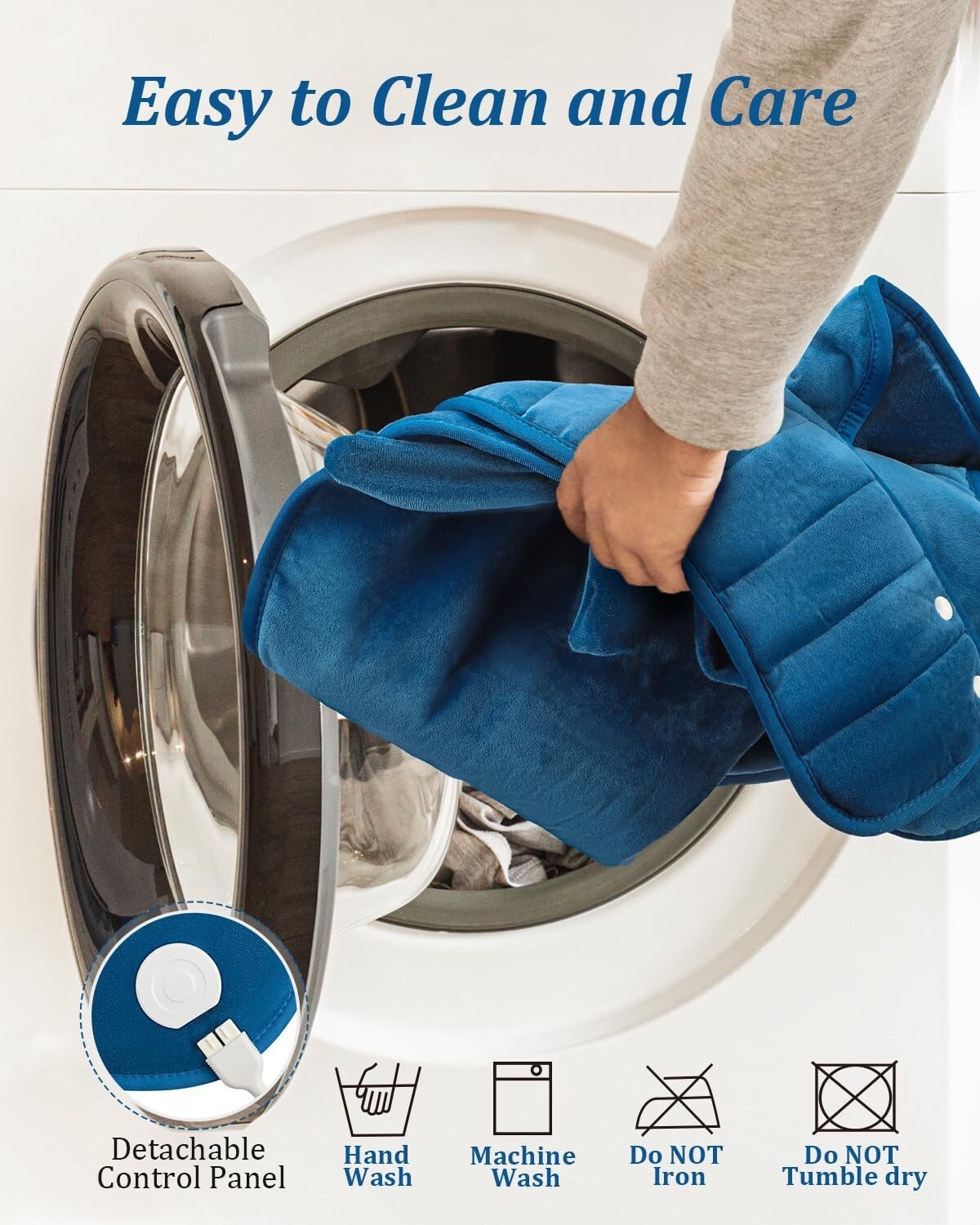 6 Heat Settings & Plush Weighted Heating Pad - Perfect for Ultimate Relaxation