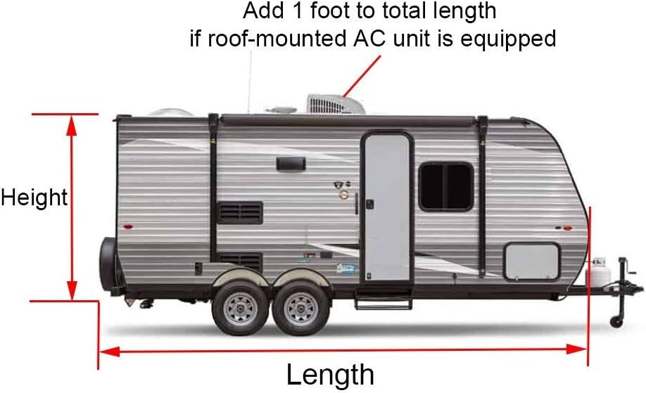 Heavy-Duty Travel Trailer Cover for 26'-28' RVs - Windproof & Water-Resistant
