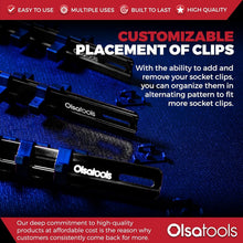 Load image into Gallery viewer, 3-Pc Heavy-Duty Socket Organizer with Spring Clips - 1/4, 3/8 &amp; 1/2 Inch