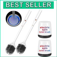 Load image into Gallery viewer, High-Speed Rotating Electric Toilet Brush with Removable Silicone Head &amp; Holder
