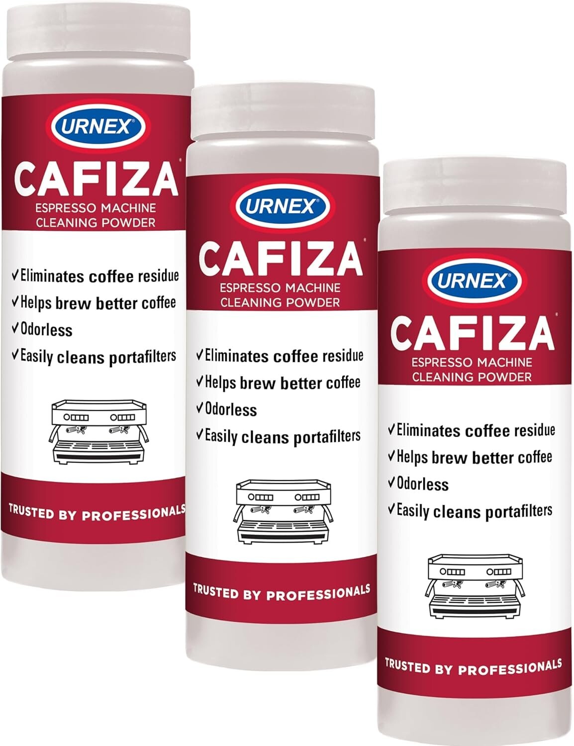 Cafiza Espresso Cleaner: Organic Powder for Professional Machines - 3 Pack, 566G