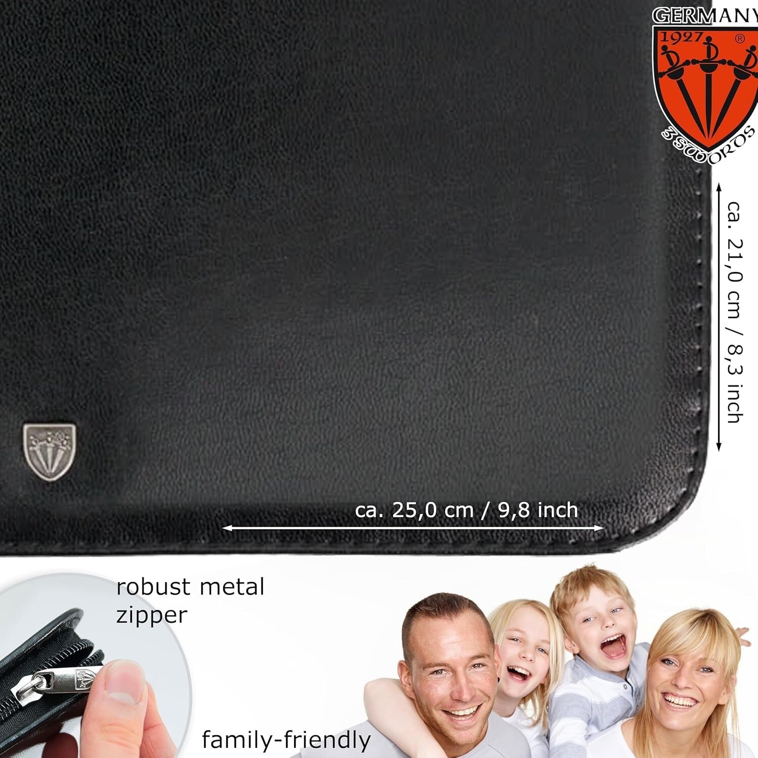 Luxury 23-Piece Nail Care Set with Professional Steel Implements in Leather Case