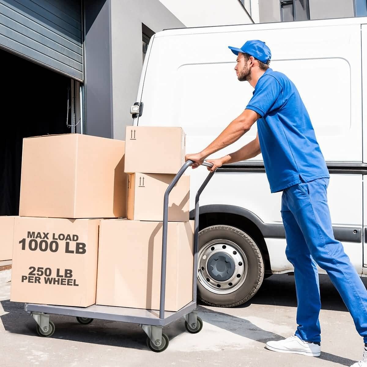 8 Pack Heavy-Duty 3" Swivel Plate Casters with Brakes for Effortless Mobility