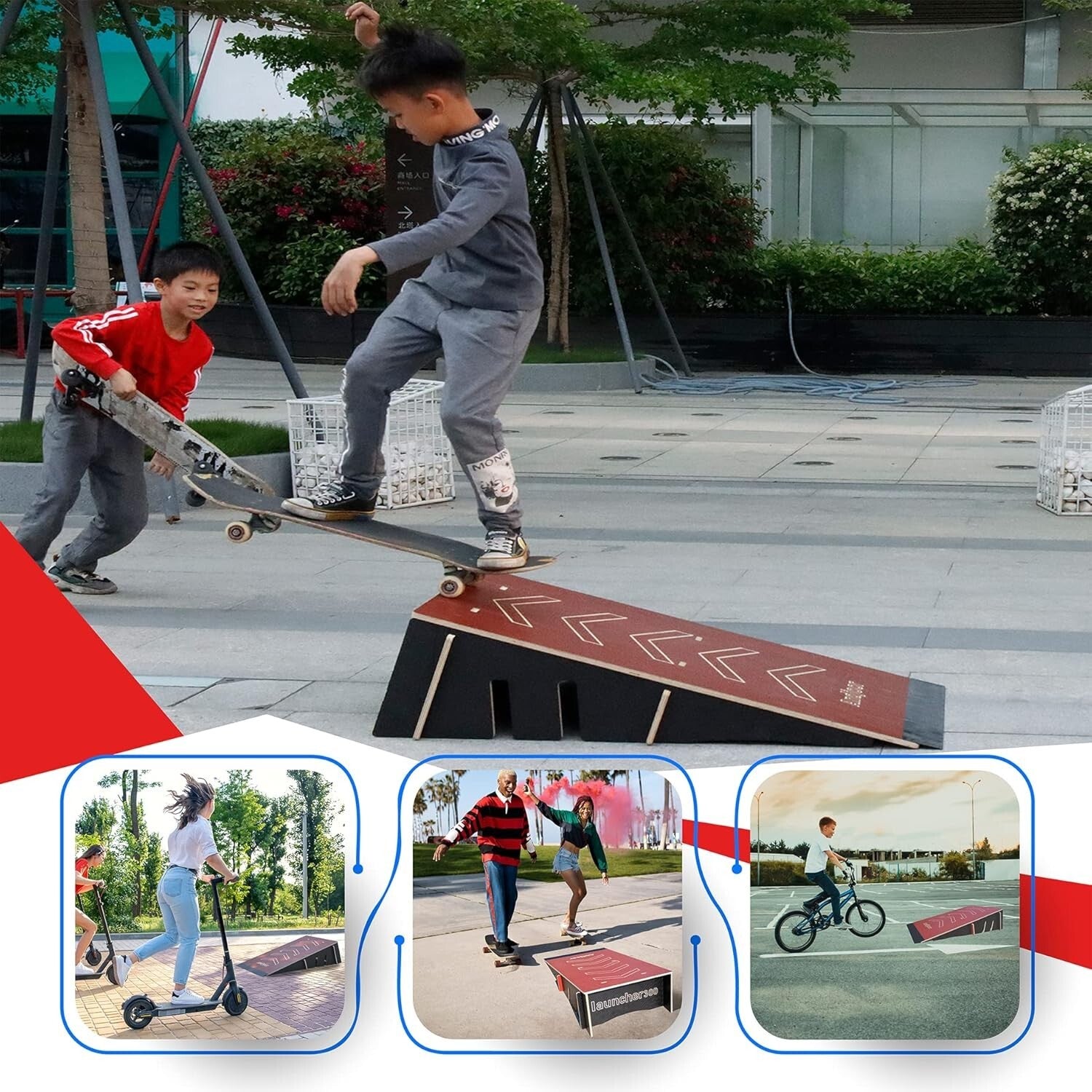 Durable Skateboard & Bike Ramp - Versatile Jump Structure for Kids & Scooters