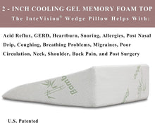 Load image into Gallery viewer, Extra-Large Cooling Wedge Pillow with Bamboo Cover, Ideal for Rest and Recovery