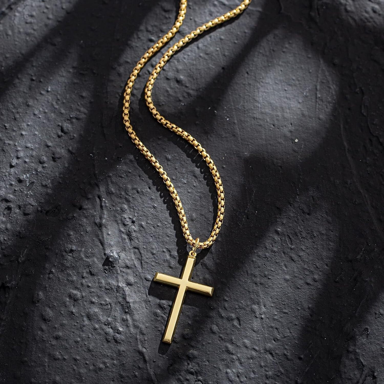 Durable Sterling Silver Cross Pendant Necklace for Faithful Men - Gift Ready