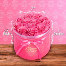 Load image into Gallery viewer, Beautiful Preserved Rose Bouquet in Velvet White Box - Gift of Lasting Love