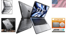 Load image into Gallery viewer, Stylish Black Shock-Absorbing Protective Case for MacBook Air 13.6 Inch