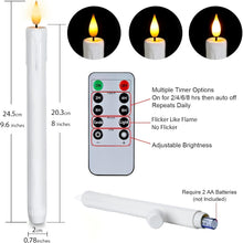 Load image into Gallery viewer, Battery Operated Flameless Candles - 24 Pcs with Remote, Flickering Light Design