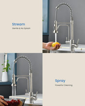 Load image into Gallery viewer, 3-in-1 Pull Down Kitchen Faucet with Integrated Drinking Water - Brushed Nickel