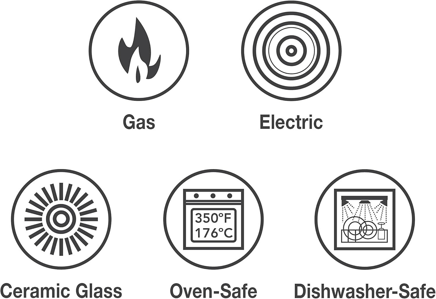 14-Inch Heavy-Gauge Aluminum Frying Pan - Non-Stick & Oven Safe up to 400°F