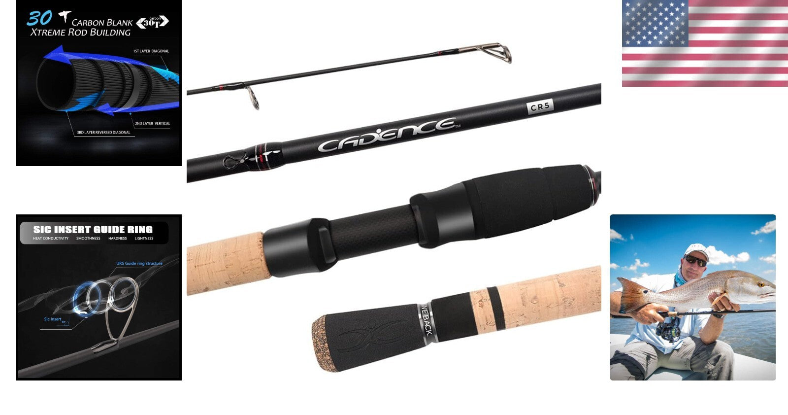 Ultra-Durable 7ft Spinning Rod - Stainless Steel Guides with SiC Inserts