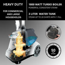 Load image into Gallery viewer, Powerful 1800W Full-Size Garment Steamer with 90 Min Steam &amp; Adjustable Hanger