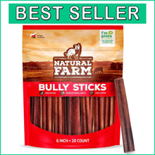 Load image into Gallery viewer, Grain-Free Odorless Beef Chews - 6-Inch Sticks for Dogs of All Sizes, 20 Count