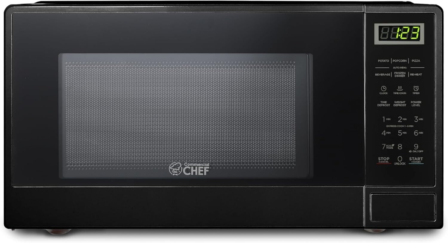 Versatile Countertop Microwave with Digital Timer & Safety Lock - Compact Design