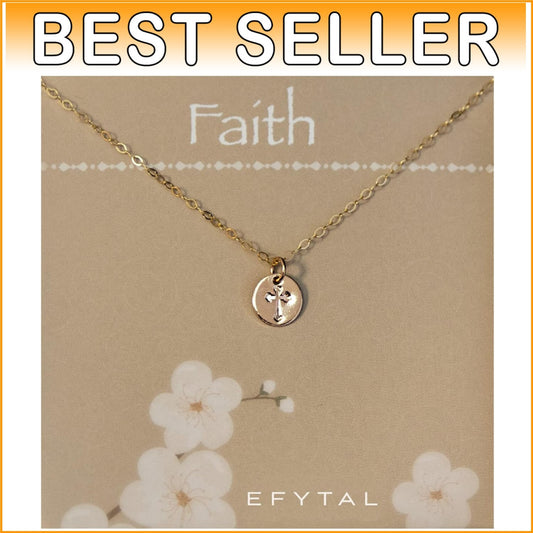 Timeless 14k Gold Filled Cross Necklace - Ideal for Women’s First Communion