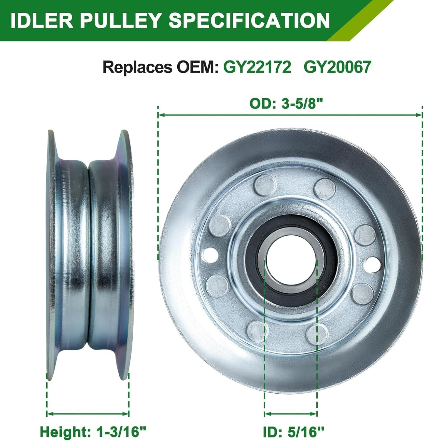 Essential John Deere 48" Deck Rebuild Kit - Spindle 3-Pack & Replacement Pulleys