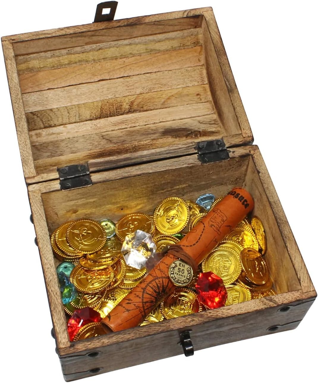 Ultimate Pirate Adventure Chest: Treasure Box with Coins & Map - 6 Pounds
