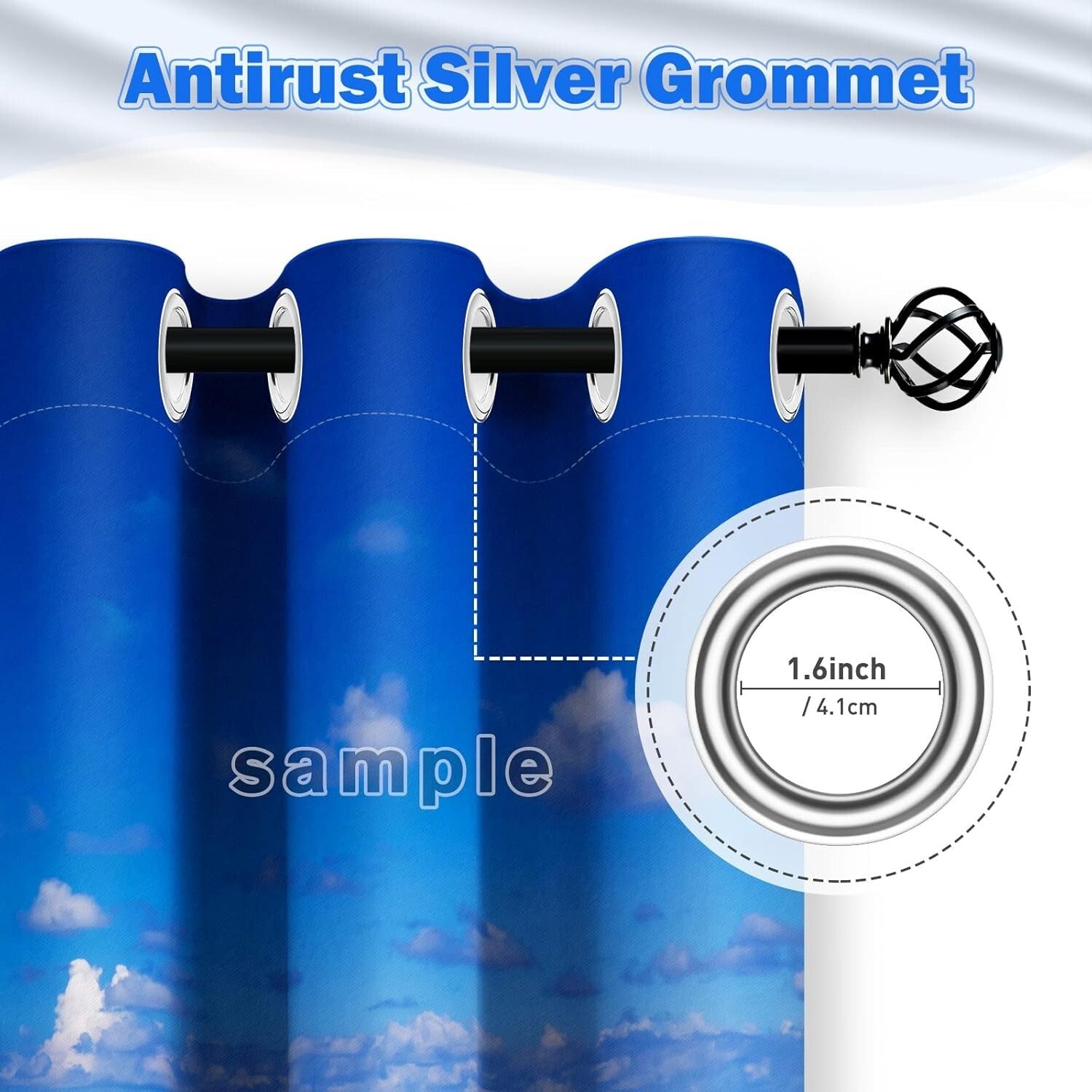 Soft Touch Polyester Blackout Curtains with Forest Design - 2 Panels 52"x84"