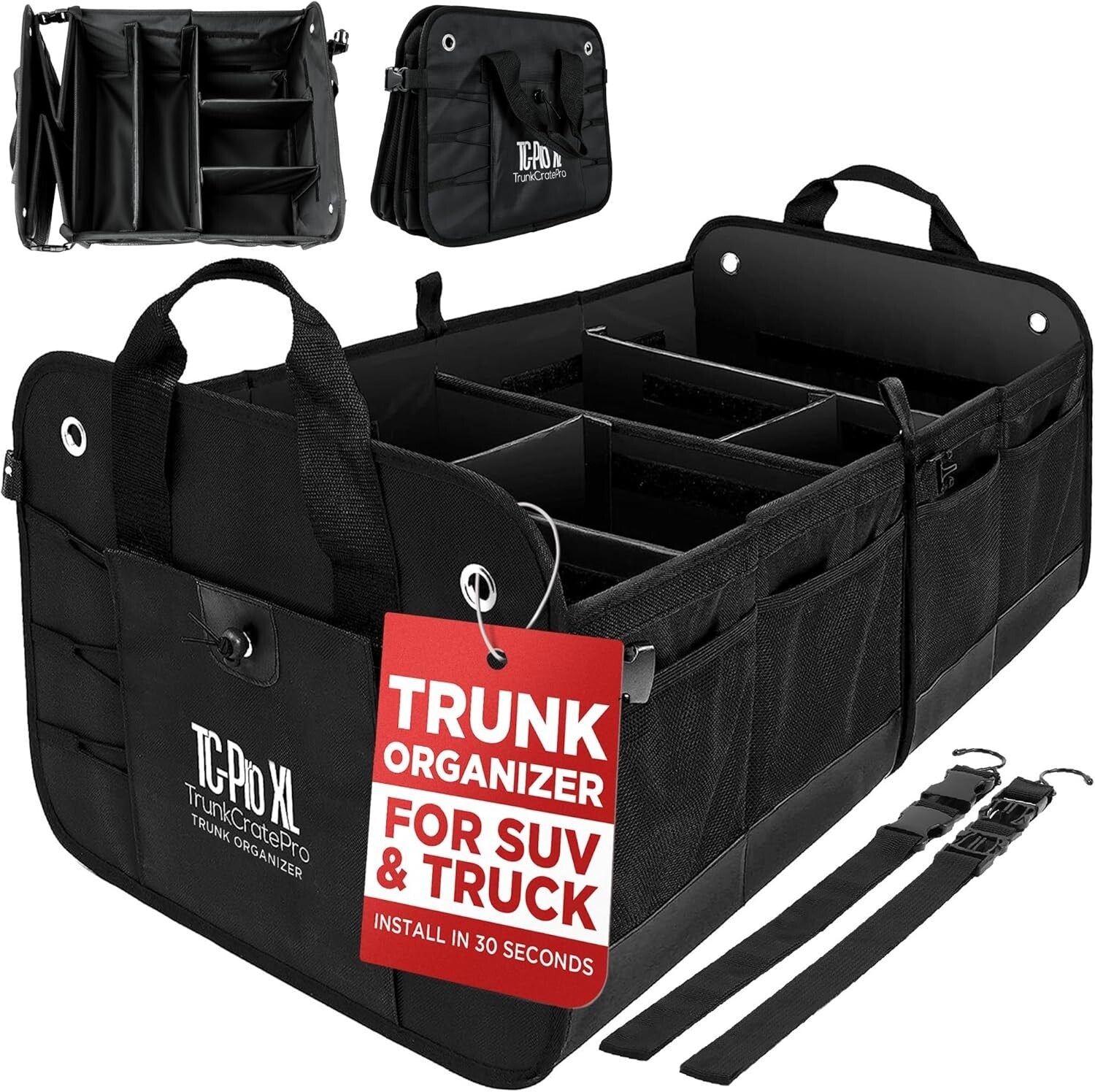 Ultimate Collapsible Trunk Organizer - Durable, Water-Resistant for All Vehicles