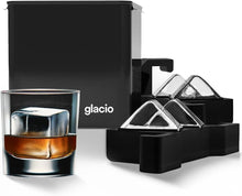 Load image into Gallery viewer, Directional Freezing Ice Cube Mold - Makes 4 Clear, Dilution-Free Whiskey Cubes