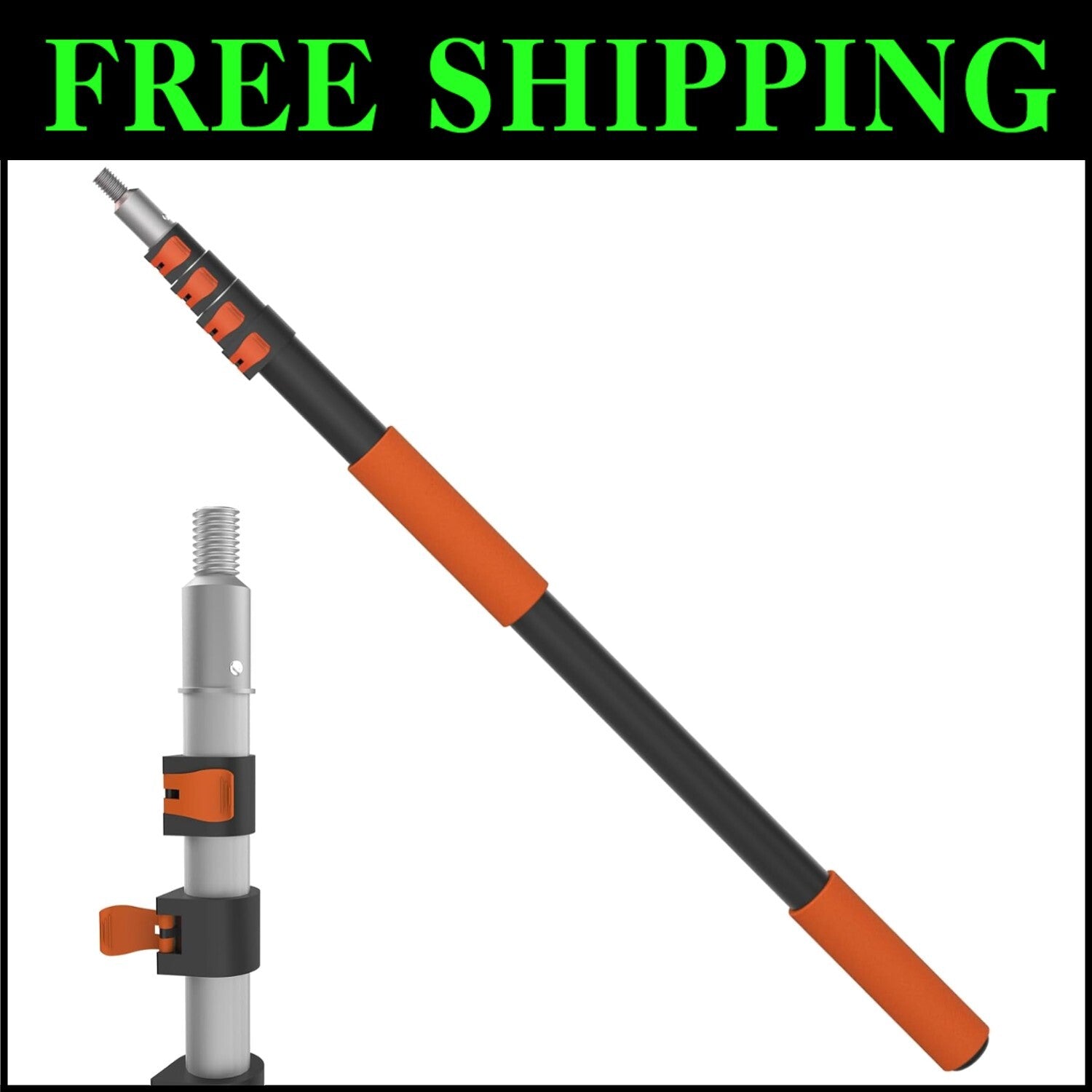 Versatile Telescoping Extension Pole 3-12FT - Ideal for Cleaning & Painting