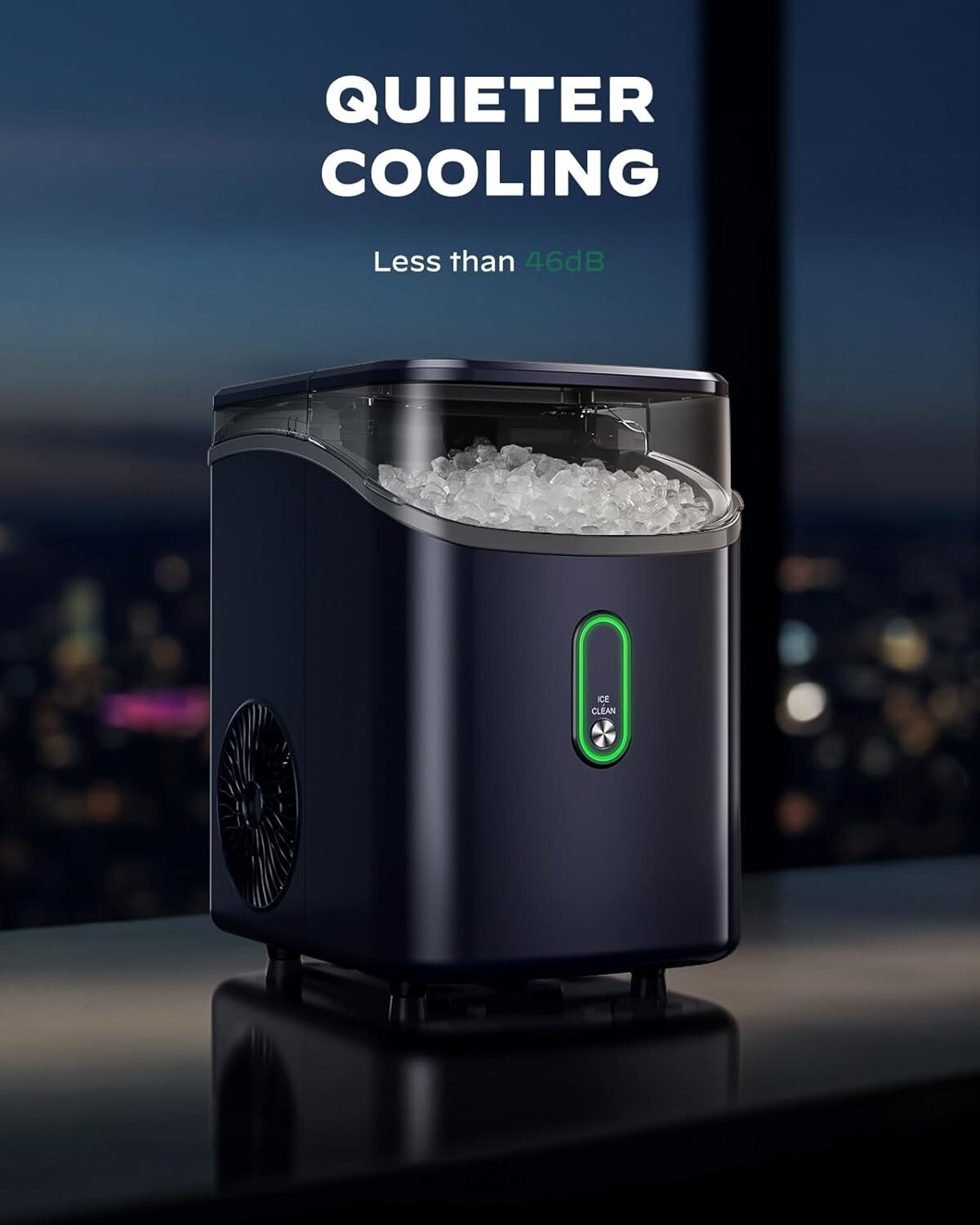 Compact Nugget Ice Maker - 33 lbs/24H, Perfect for Parties & Refreshing Drinks