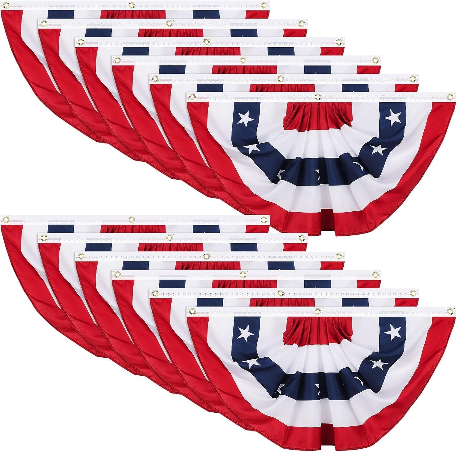 Durable Polyester Triangular Flags for 4th of July & Patriotic Celebrations