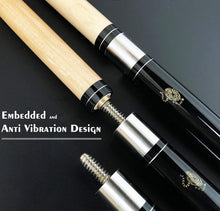 Load image into Gallery viewer, Professional 2-Piece Canadian Maple Pool Cue with 13mm Tip - Selectable Weight