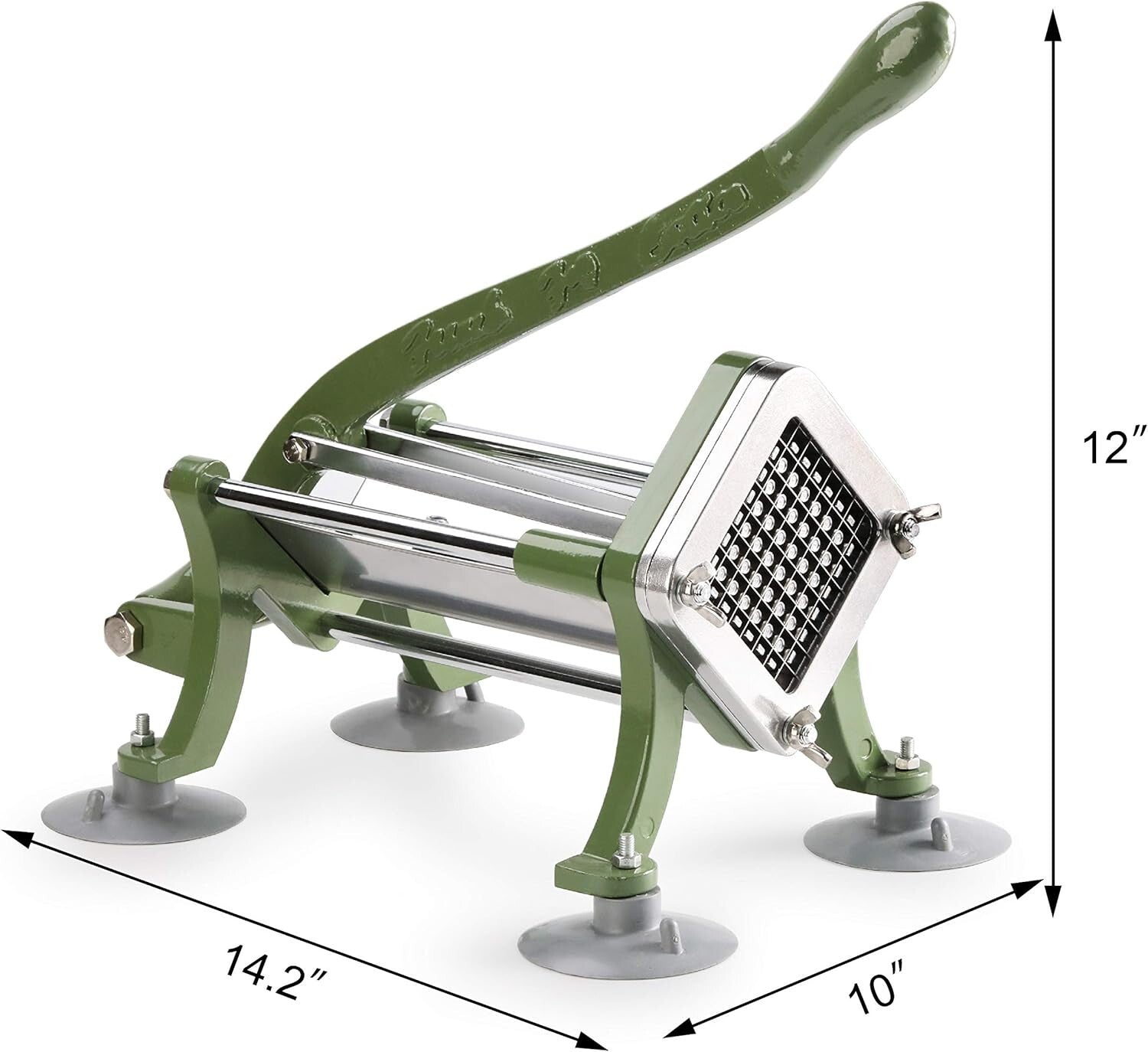 Commercial Grade French Fry Cutter with Suction Feet - 3/8" Heavy-Duty Design